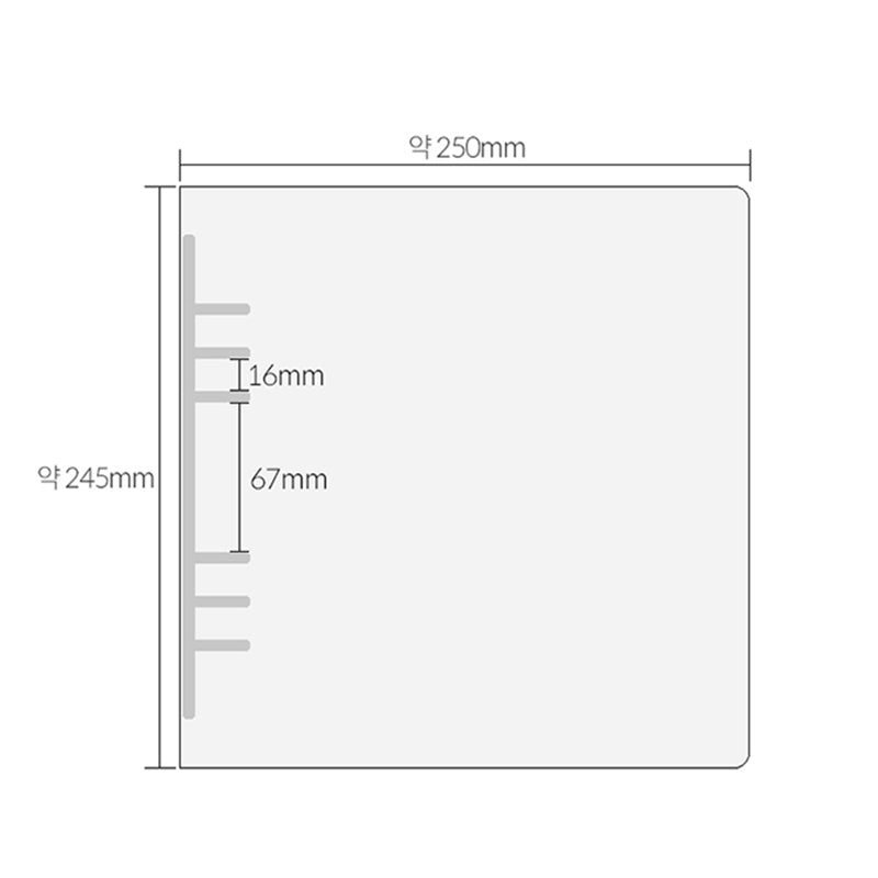 Yudaeng - Wide A5 - Translucent PP Square Cover Binder