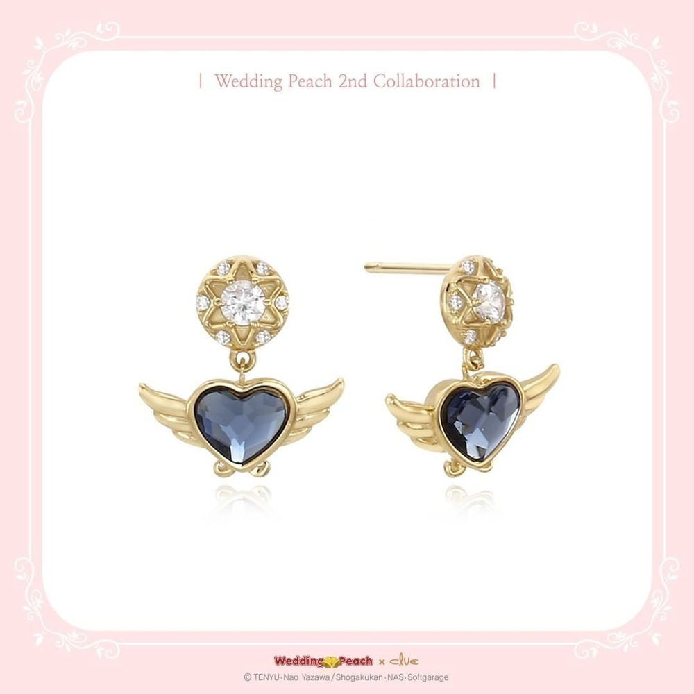 Wedding Peach x CLUE - Angel's Treasure Something Blue Silver Earring