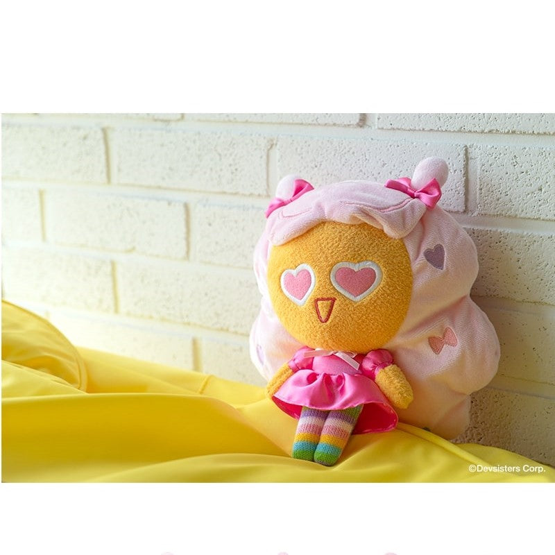 Cookie Run x Hi, Bye Mama - Tea Glass Heart Snow Cotton Candy Cookie Pink Plush Doll