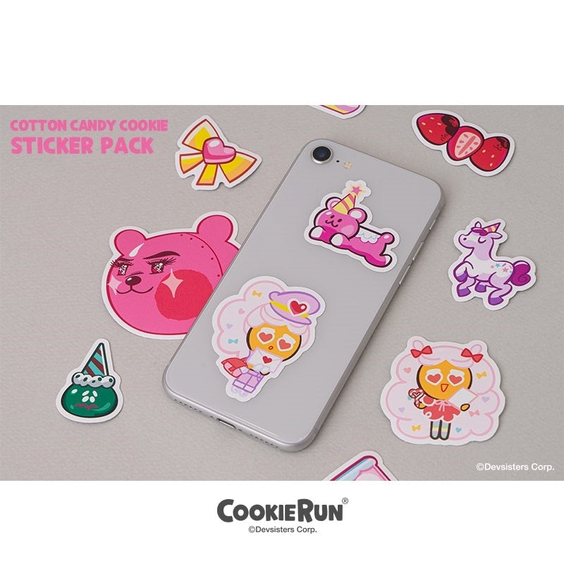 Cookie Run x Hi, Bye Mama - Cotton Candy Cookie Deco Set