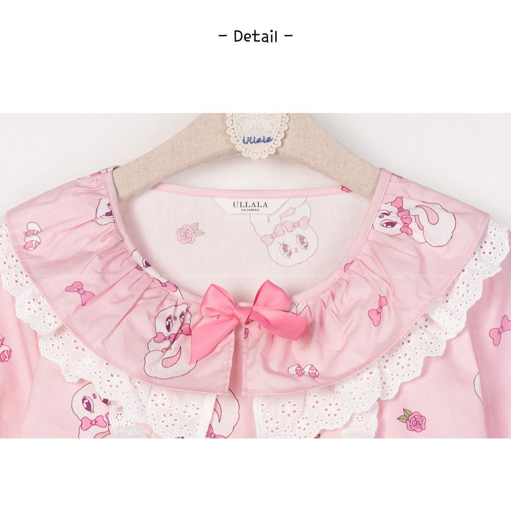 Esther Bunny x Ullala - Heart Bunny Short Sleeve Dress Pajamas