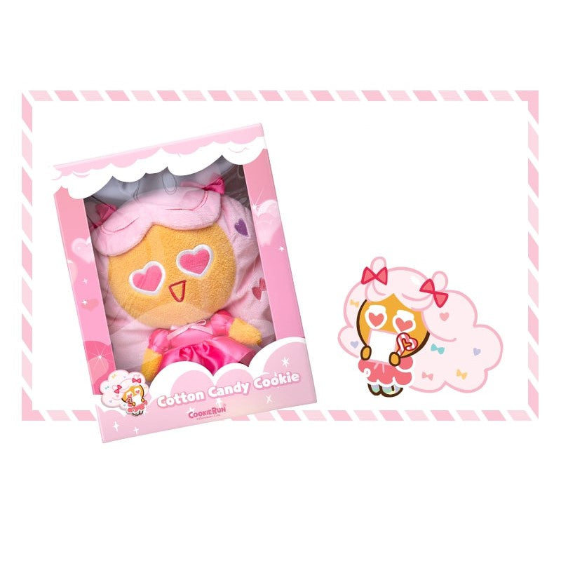 Cookie Run x Hi, Bye Mama - Tea Glass Heart Snow Cotton Candy Cookie Pink Plush Doll