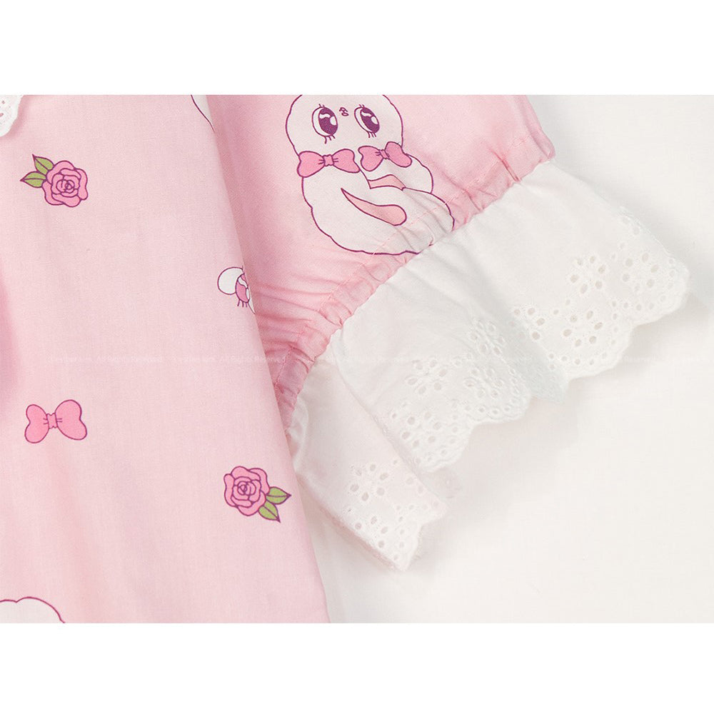 Esther Bunny x Ullala - Heart Bunny Short Sleeve Dress Pajamas