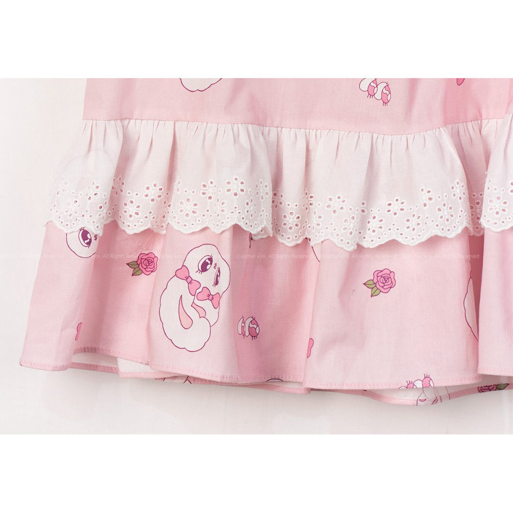 Esther Bunny x Ullala - Heart Bunny Short Sleeve Dress Pajamas