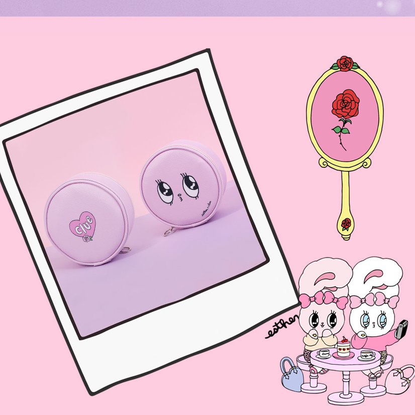 Clue X Esther Bunny - Fresh Esther Bunny Round Pouch