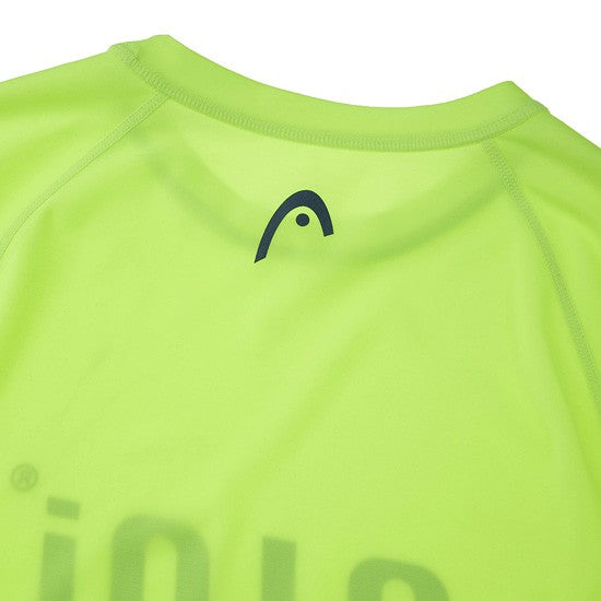 HEAD x 5252 by O!Oi - Logo Basic Rash Guard - Men (Neon Yellow)