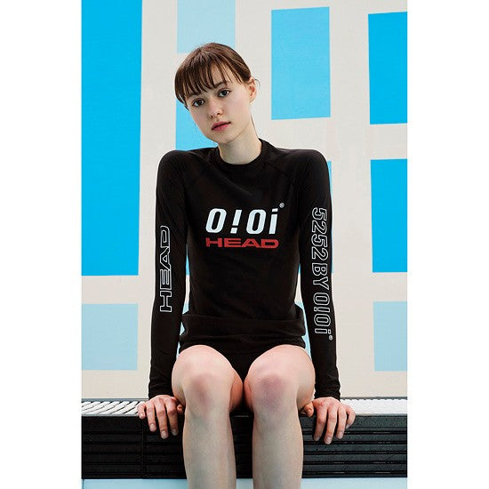 HEAD x 5252 by O!Oi - Logo Basic Rash Guard - Women (Black)