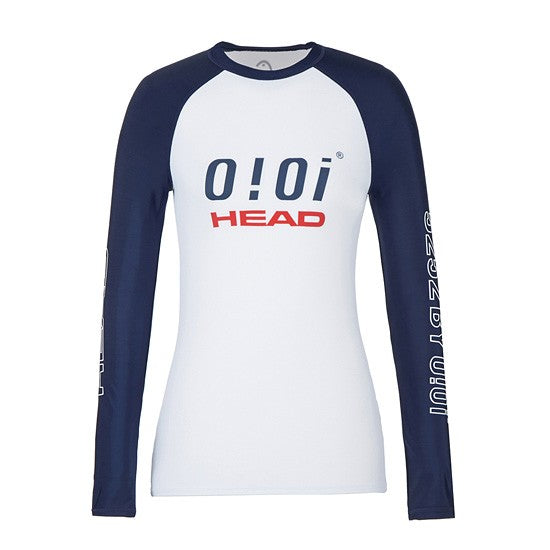 HEAD x 5252 by O!Oi - Logo Basic Rash Guard - Women (White)