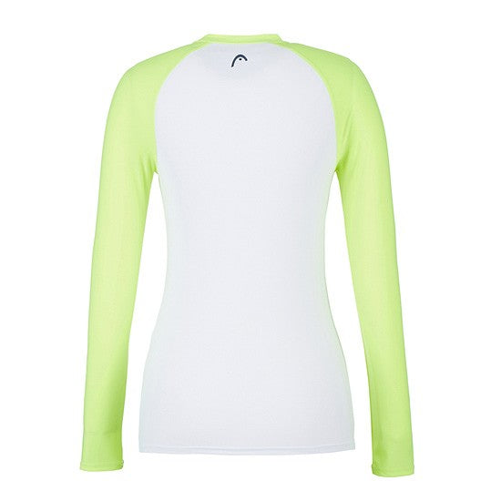 HEAD x 5252 by O!Oi - Logo Basic Rash Guard - Women (Neon Yellow)