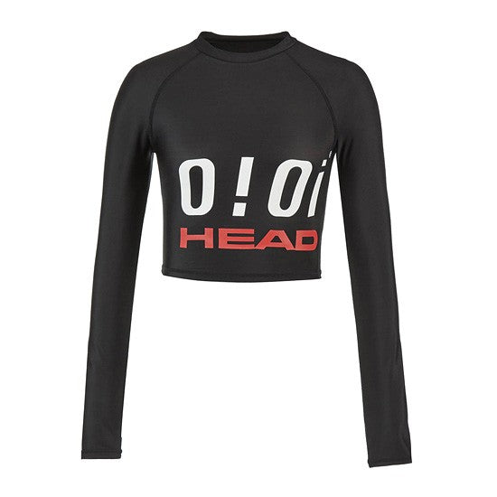 HEAD x 5252 by O!Oi - Crop Rash Guard - Women (Black)