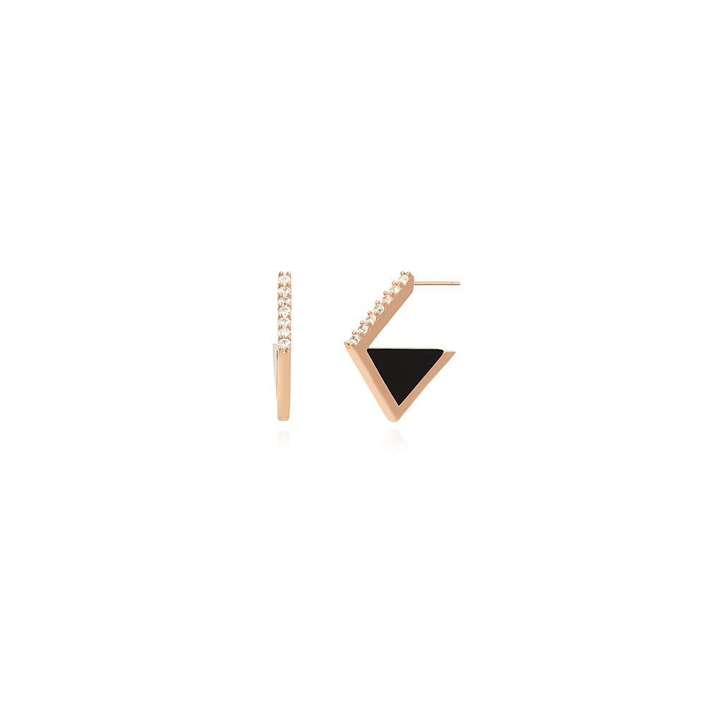 OST - Glam Onyx Half Earrings