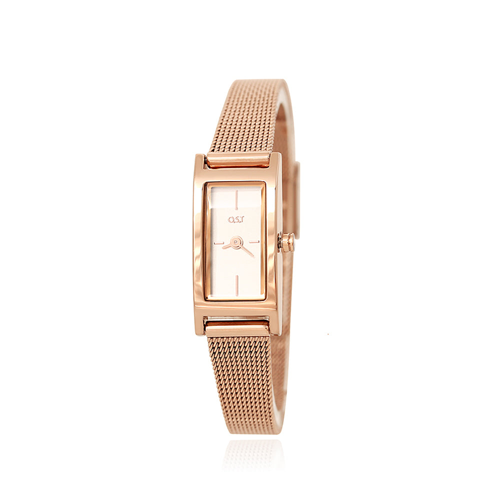 OST - Modern Slim Square Women's Mesh Watch