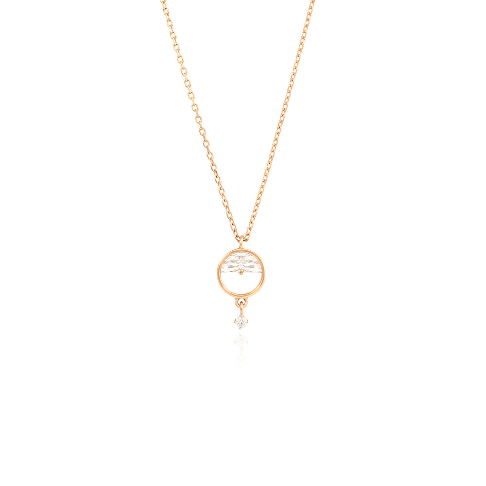 OST - Half Moon Cubic Drop Necklace