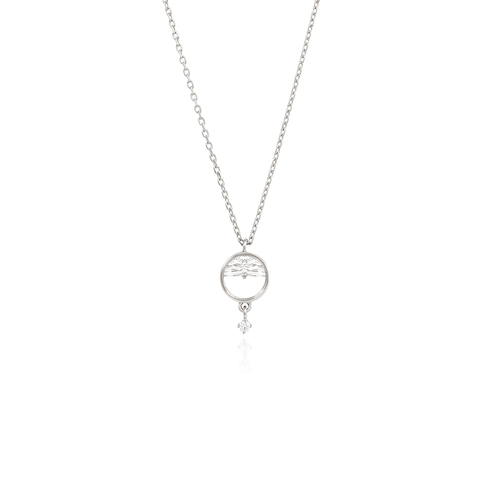 OST - Half Moon Cubic Drop Necklace