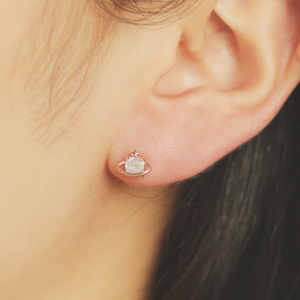 OST - Shiny Planet Rose Gold Plated Ear Pierce