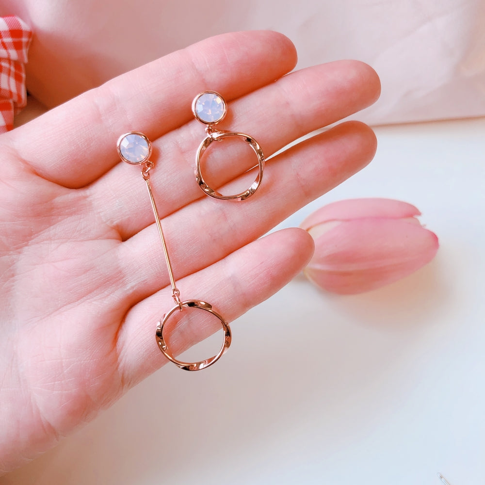 OST - Sky Unbald Coin Rose Gold Earrings