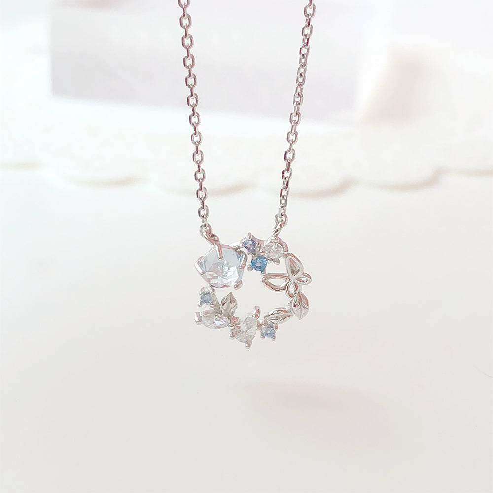 OST - Aloha Blue Ice Women's Silver Necklace