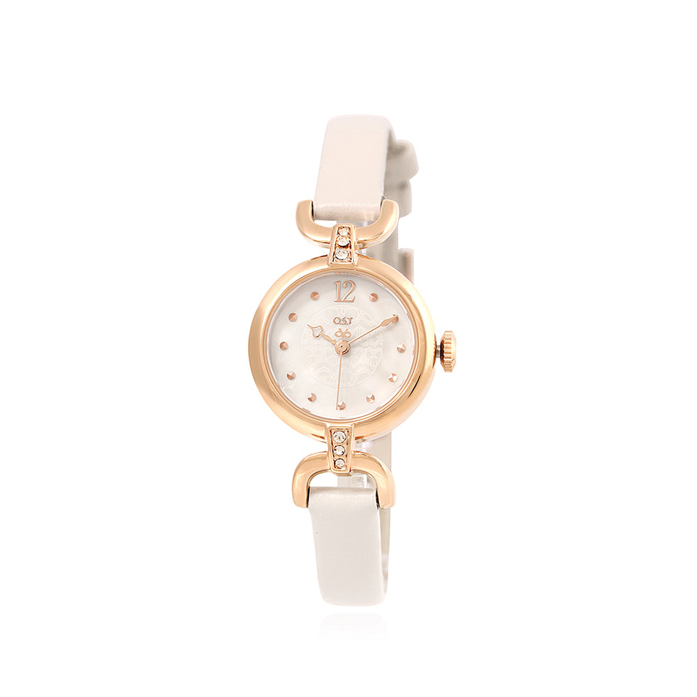 OST - Romantic Lovely Ivory Leather Watch