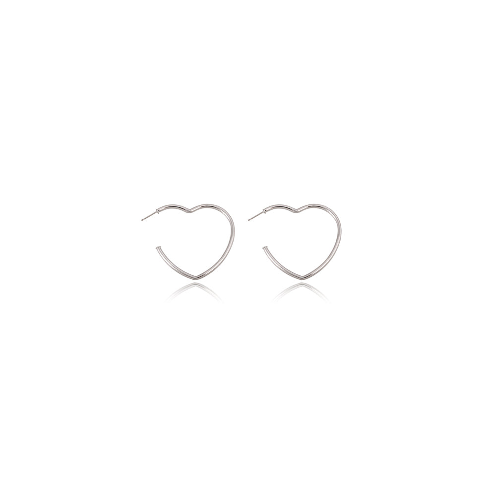 OST - Love Heart Bold Open Ring Earrings