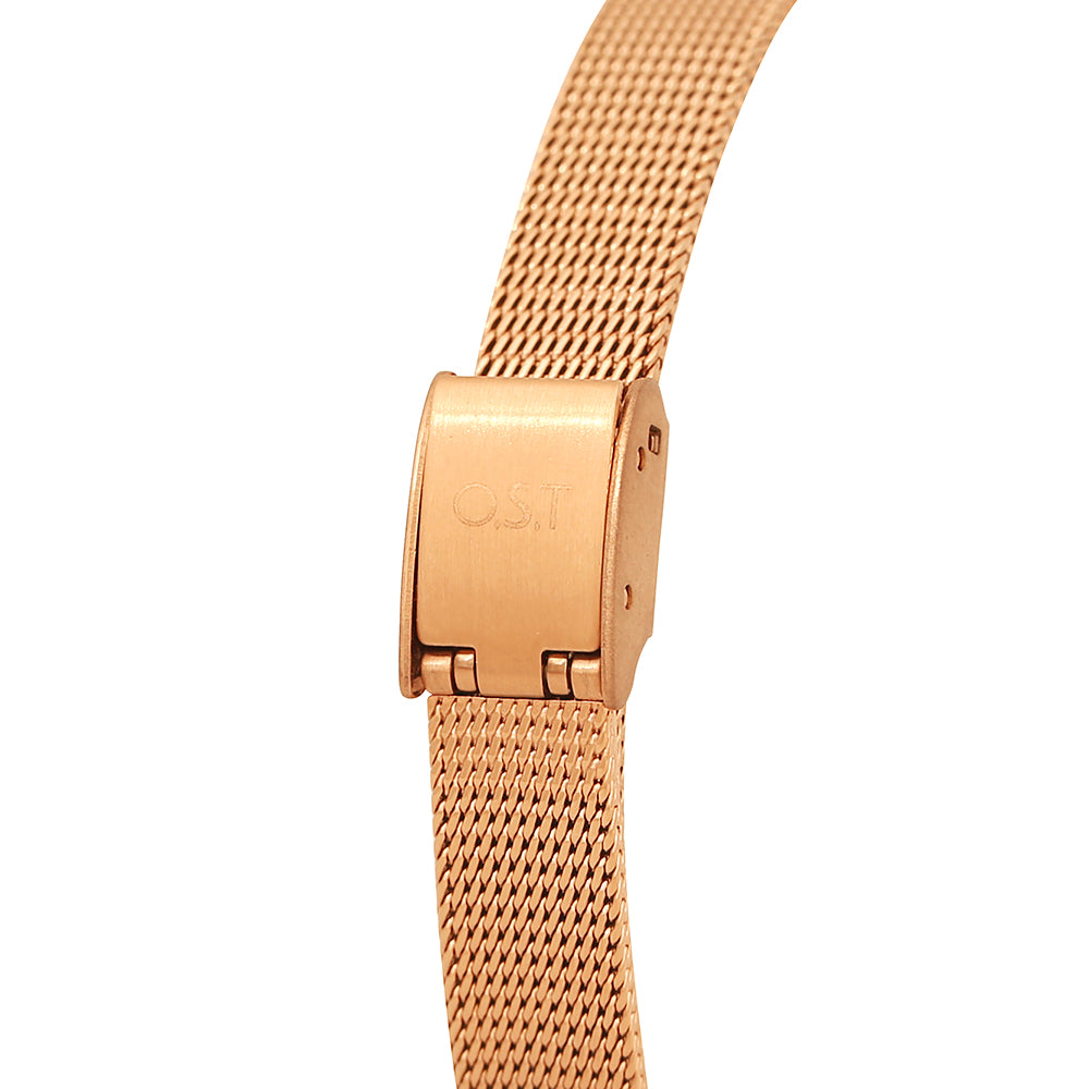 OST - Anemone of Hope Rose Gold Women's Mesh Watch