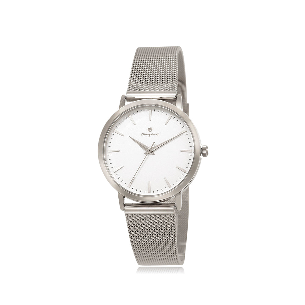 OST - Simple Metal Frame Couple Mesh Watch