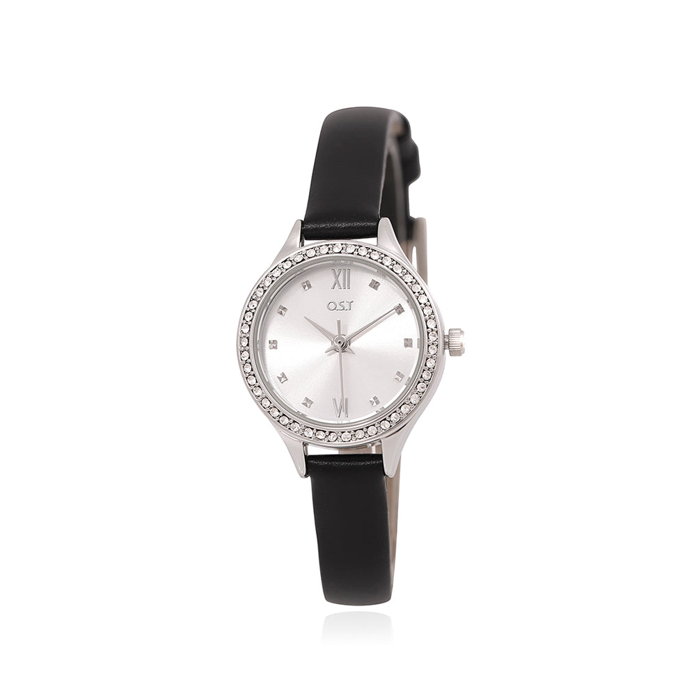 OST - Feminine Cubic Leather Watch