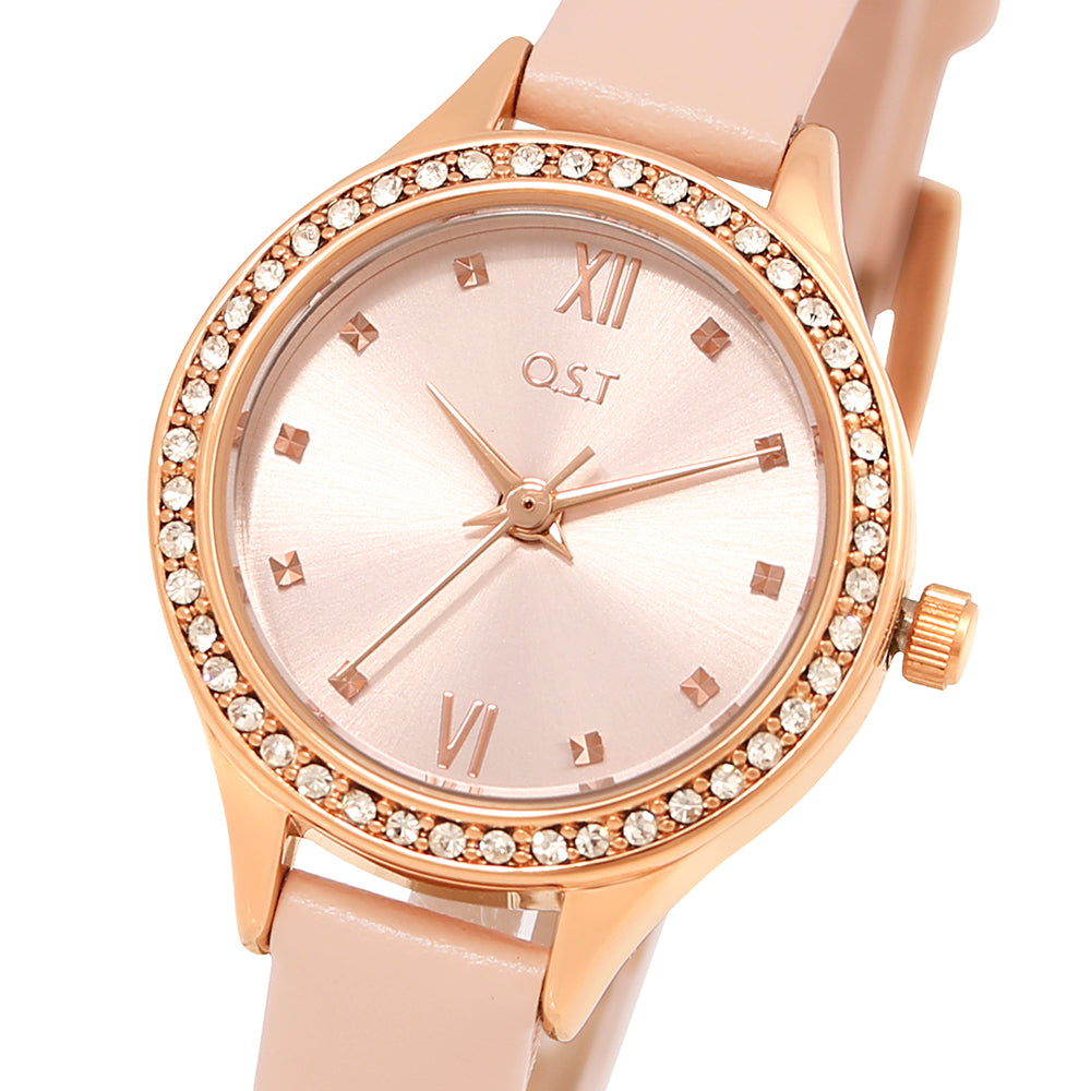 OST - Feminine Cubic Leather Watch