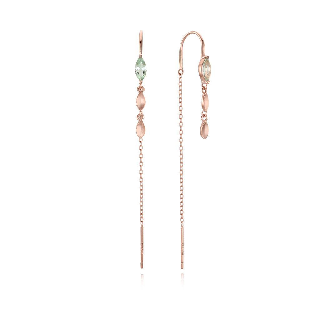 OST - Greenleaf Drop Silver Earrings