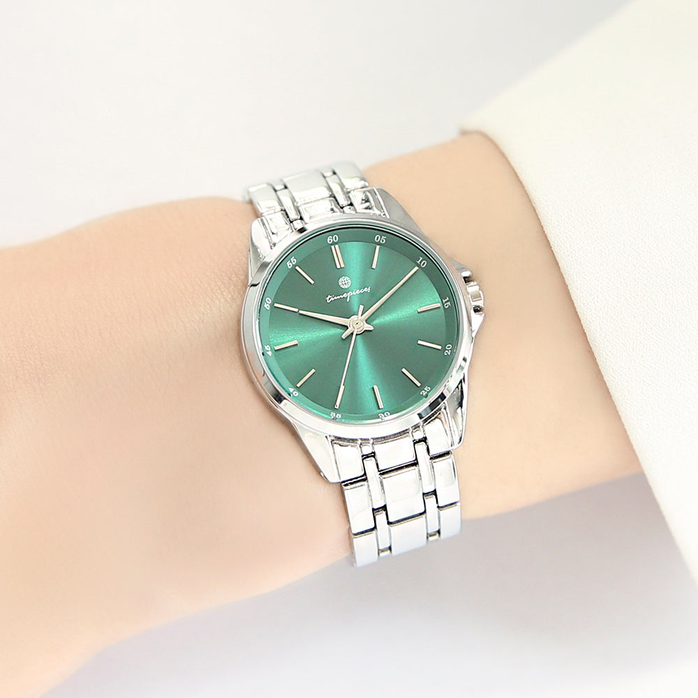 OST - Vivid Deep Green Silver Women's Metal Watch