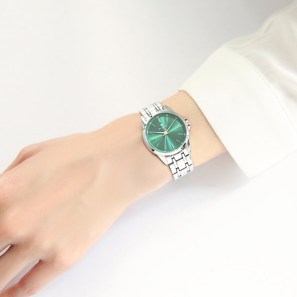 OST - Vivid Deep Green Silver Women's Metal Watch