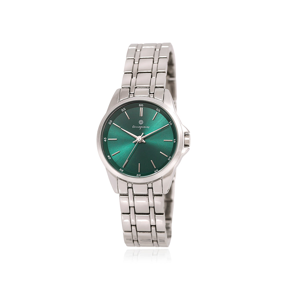 OST - Vivid Deep Green Silver Women's Metal Watch