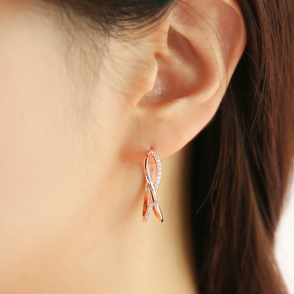 OST - Mobius Curved Double Ring Earrings