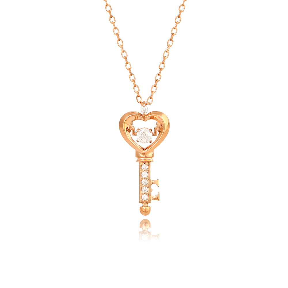 OST - Love Key Rose Gold Necklace