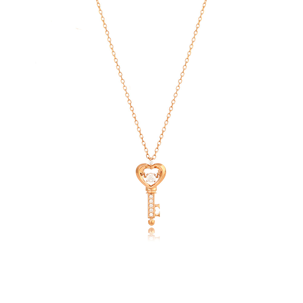 OST - Love Key Rose Gold Necklace