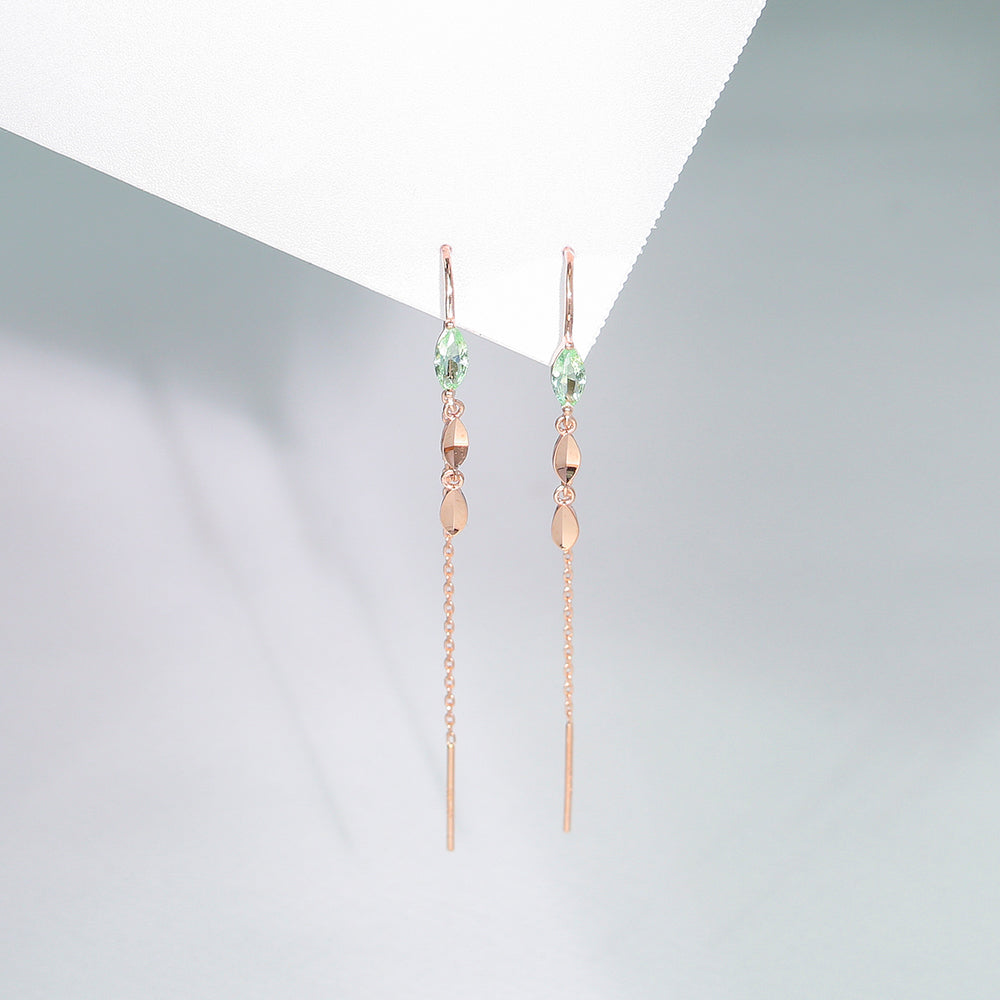 OST - Greenleaf Drop Silver Earrings