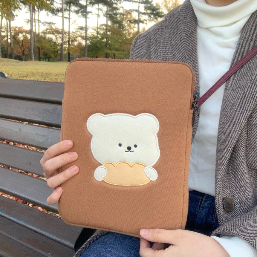 Bamtoree Bear Bread Laptop Pouch Harumio