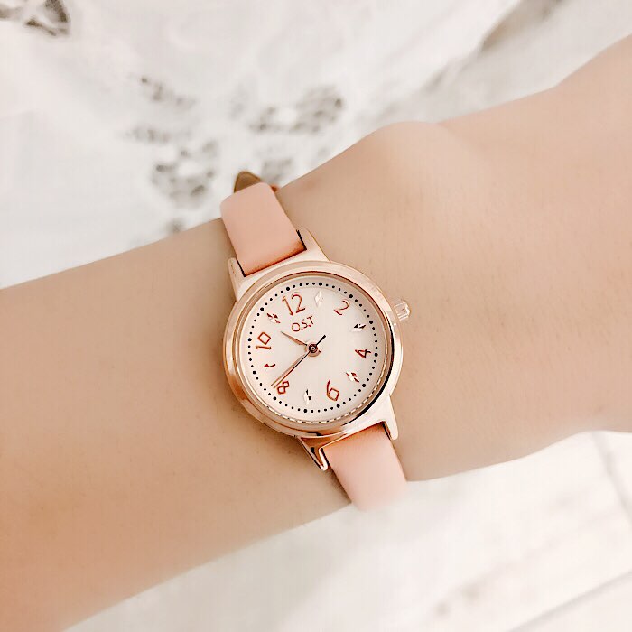 OST - Petite Pink Women's Leather Watch