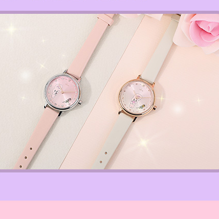 Clue X Esther Bunny - Shy Esther Bunny Ivory Leather Watch