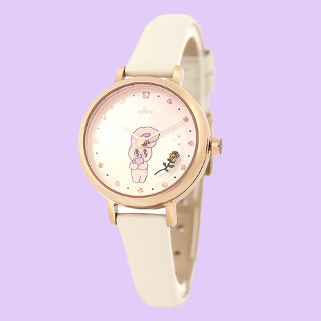 Clue X Esther Bunny - Shy Esther Bunny Ivory Leather Watch