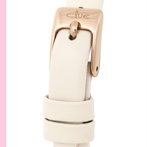 Clue X Esther Bunny - Shy Esther Bunny Ivory Leather Watch