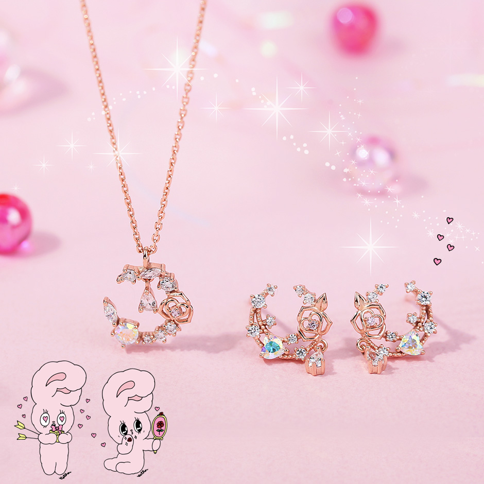 Clue X Esther Bunny - Lavianne Rose Bunny Silver Earrings