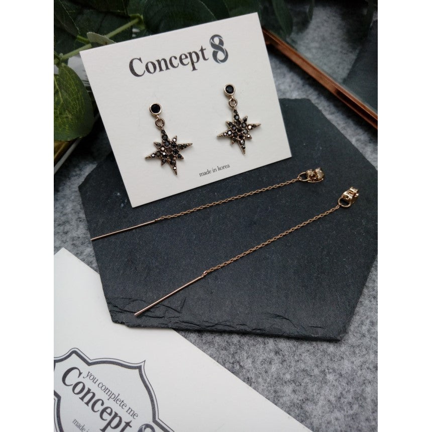 Concept 8 - Bronze Polaris Two-Way Silver Earring