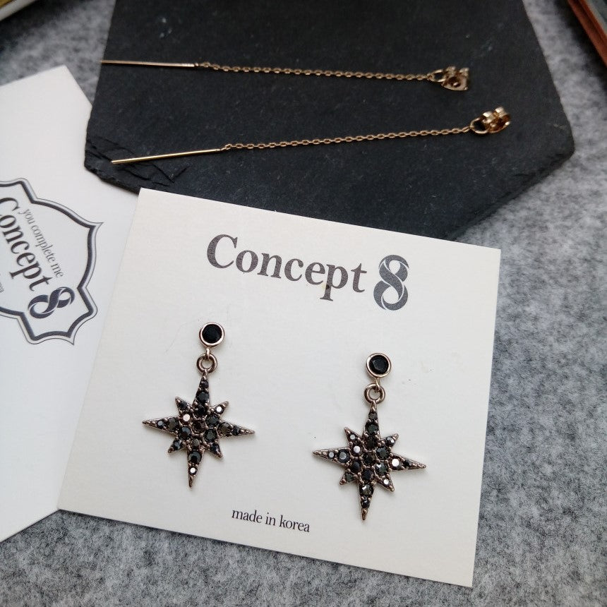 Concept 8 - Bronze Polaris Two-Way Silver Earring