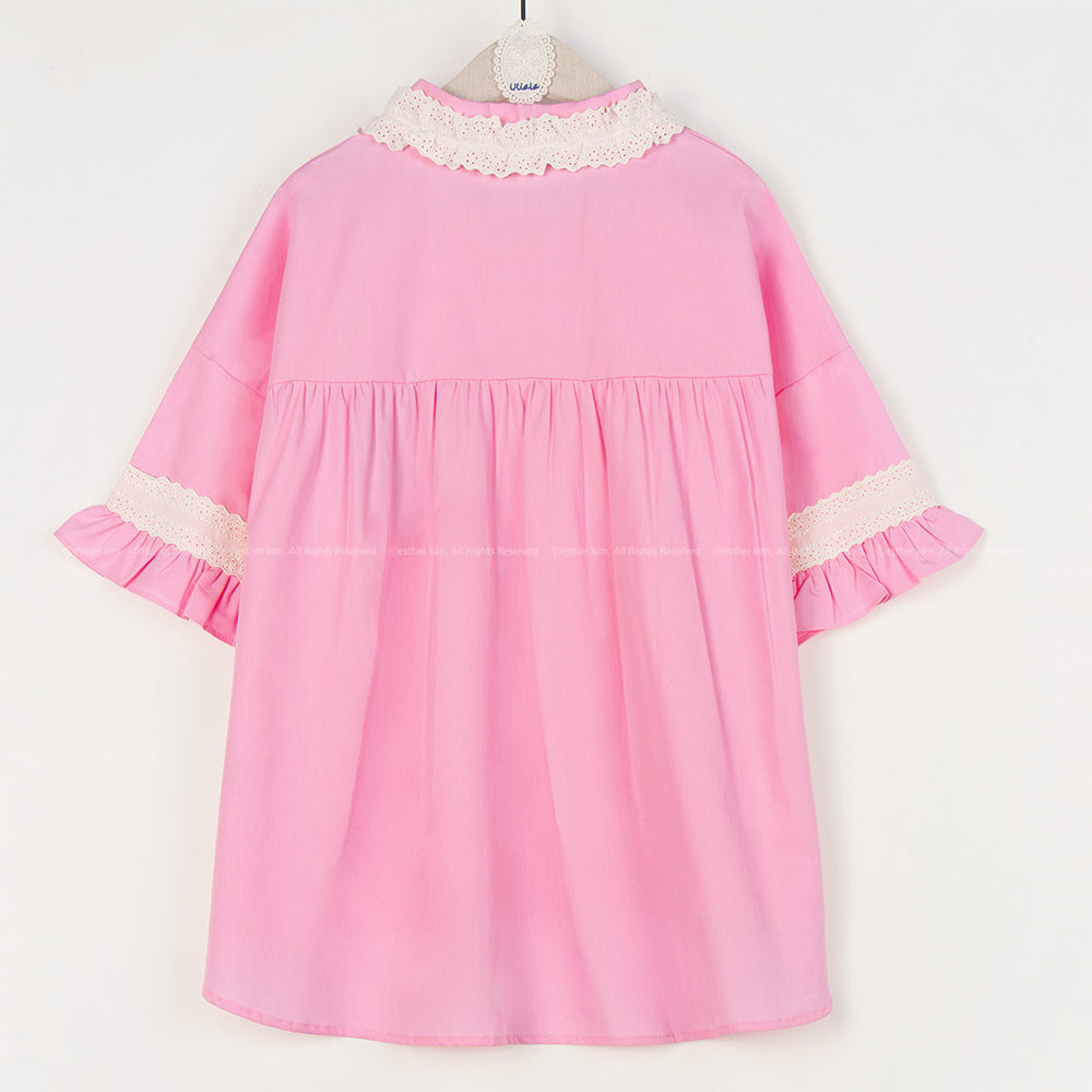 Esther Bunny x Ullala - Pink Short Sleeve Pajamas Set