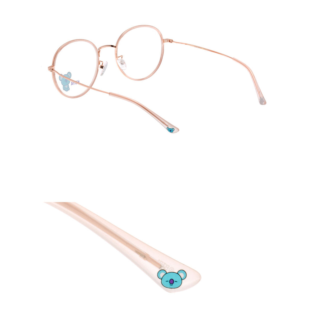 BT21 x LookOptical - Sweet Pink Soltex Metal Frame Spectacles