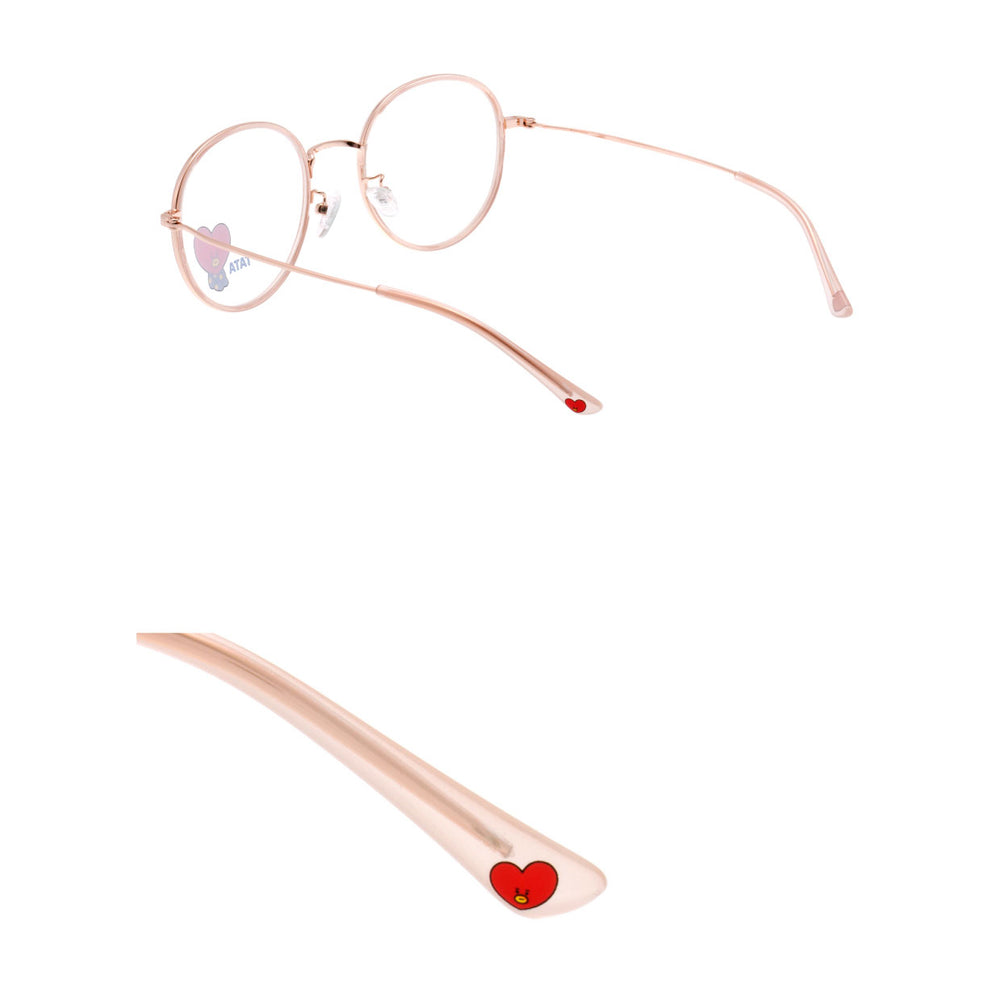 BT21 x LookOptical - Sweet Pink Soltex Metal Frame Spectacles