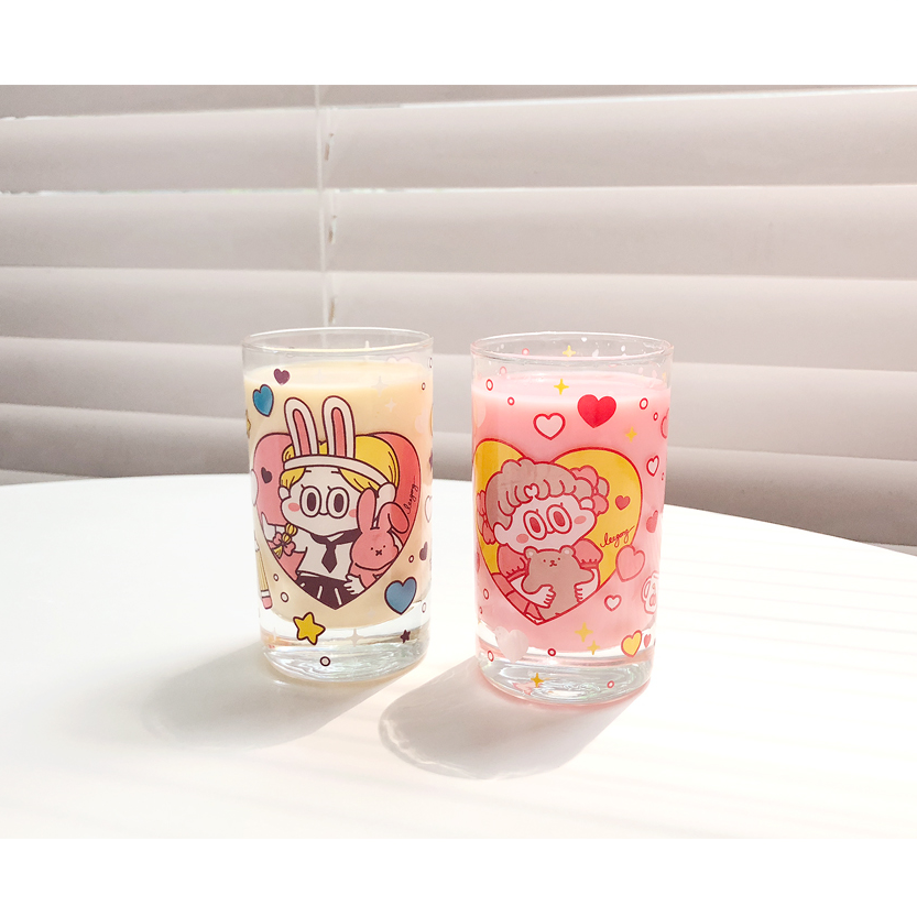 Standard Love Dance - Cherry Pie Retro Glass Cup - Rabbit Girl