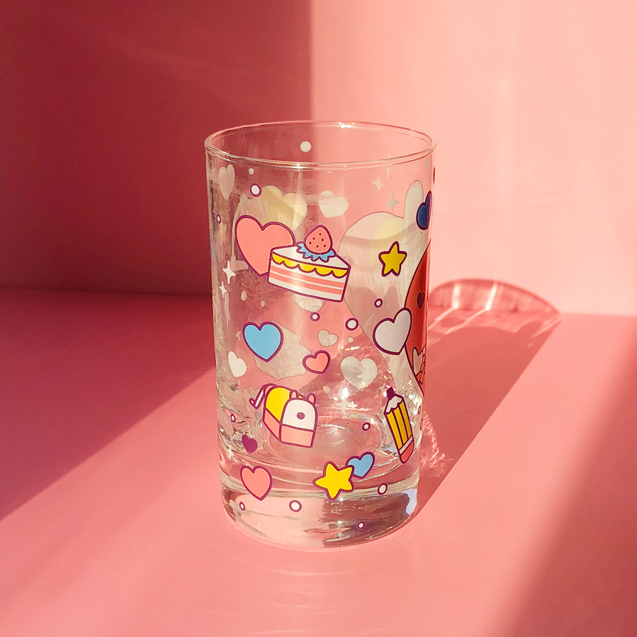 Standard Love Dance - Cherry Pie Retro Glass Cup - Rabbit Girl