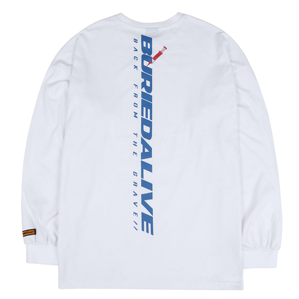 Buried Alive - New Logo White Long Sleeve Shirt