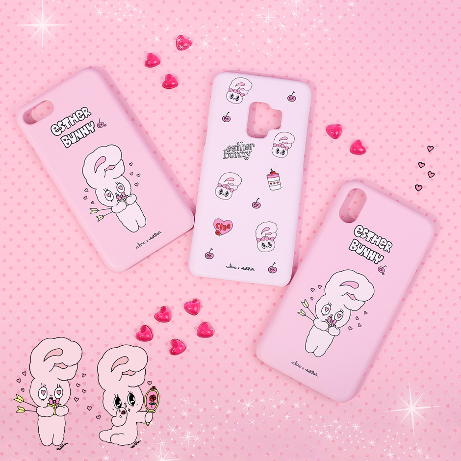 Clue X Esther Bunny - Shy Esther Bunny Hard Cell Phone Case for iPhone X